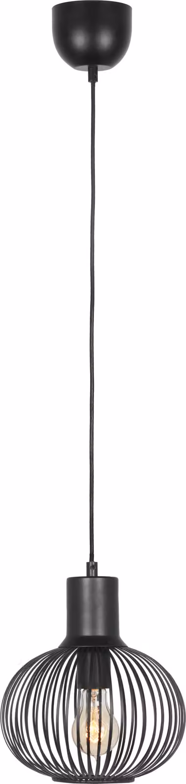 Lampada a sospensione GILA, nera, 1xE27, 10W, metallo, dimensioni: 150x23x23 cm, grado di protezione IP20, marca Trio