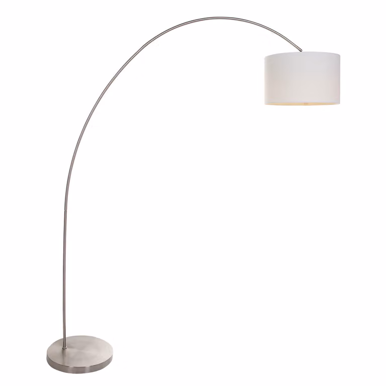 Lampada da terra - acciaio - Solva - metallo tessile - apparecchio singolo - E27 - 7977ST - Mexlite