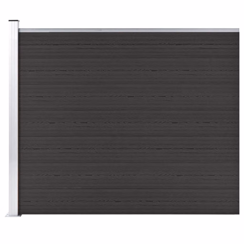 Maison Exclusive - Elemento di recinzione WPC 175x146 cm nero