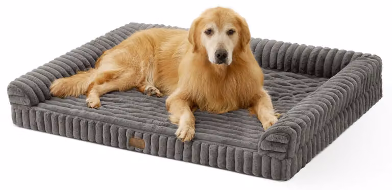 Cuccia ortopedica per cani, forma a U - 120x88x17 cm - realizzata in Pelle finta di poliestere