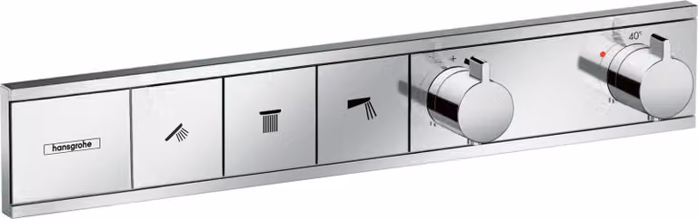 thermostat RainSelect encastré de la taille d'une main pour 3 consommateurs, 15381000, 15381000
