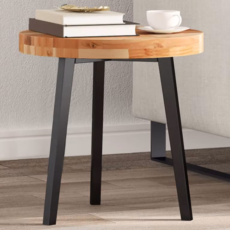 Piano Tavolo Rotondo in Legno Massello di Acacia oliato vidaXL, Colore Marrone, Ø 40 cm