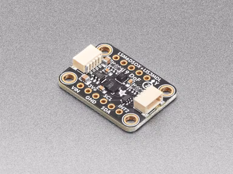 Modulo IMU a 9 gradi di libertà (9-DoF) con sensori LSM6DSOX e LIS3MDL, compatibile con i connettori STEMMA QT/Qwiic