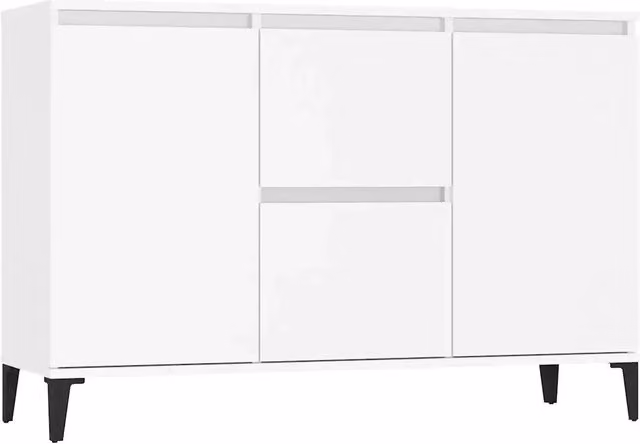 Credenza | Madia | Buffet da pranzo | Armadio da pranzo Bianca 102x35x70 cm in Legno Multistrato