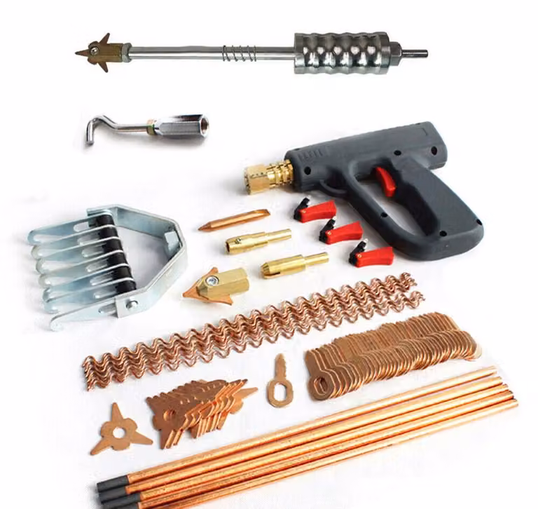 Set di estrattori per ammaccature, set di attrezzi da 86 pezzi, riparazione auto, multicolore, multicolore
