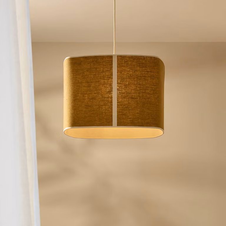 MARKET SET Lampada a sospensione Dolce, dimmerabile, Giallo / Arancione, Soggiorno / Sala da pranzo, Tessuto / Stoffa / Seta, Design, Lampada a sospensione