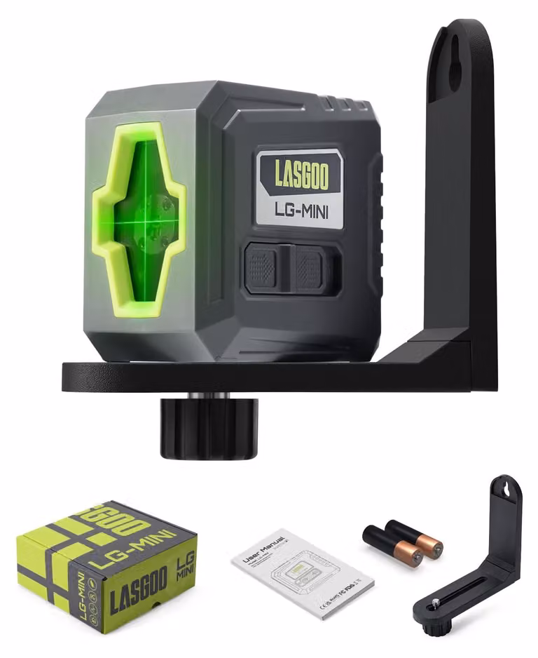 Livella laser a raggio incrociato - Laser verde - Ideale per l'allineamento di quadri e per lavori di costruzione