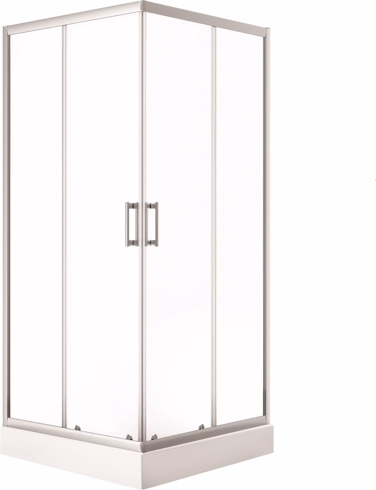 Adgo Bresso Doccia Cabina doccia Parete doccia Doccia completa Quadrata 80X80 Pannello doccia Piatto doccia con sifone di scarico, cromato