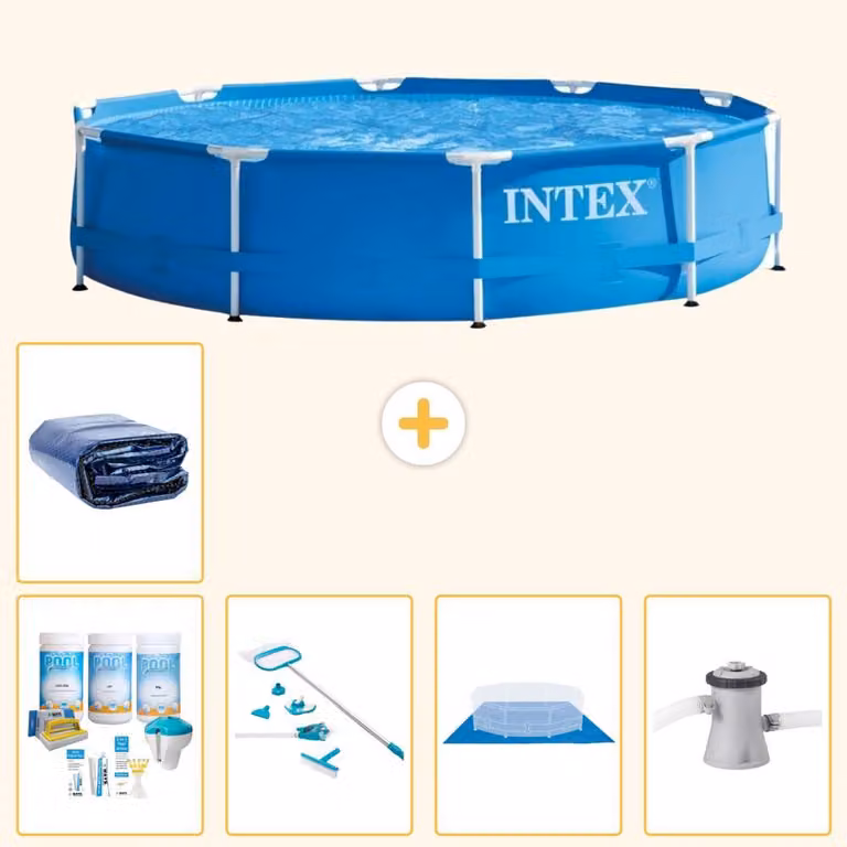 Piscina autoportante rettangolare - 305x76 cm - 6 pezzi - Modello S20422