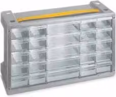 Porta minuteria cassettiera modulare Poker 25C Terry Grigio L 40,5 cm x P 15 cm x H 24 cm