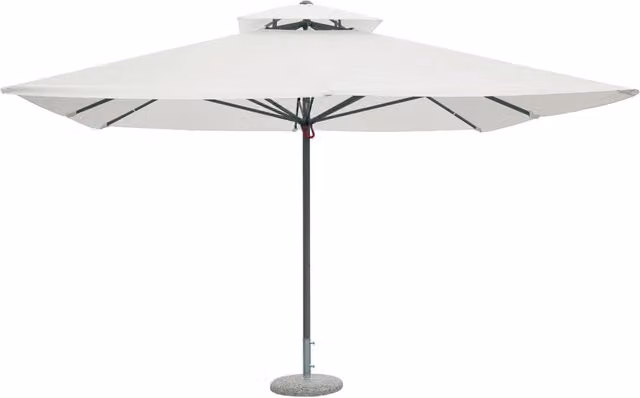 Cheonda - Ombrellone 4X4 Push Up - Telo Bianco 1 Pz Colore: Antracite Ecru'