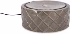Fontana da tavolo in ceramica moderna Calypso colore tortora con LED H: 33 cm, L: 14,5 cm – 1