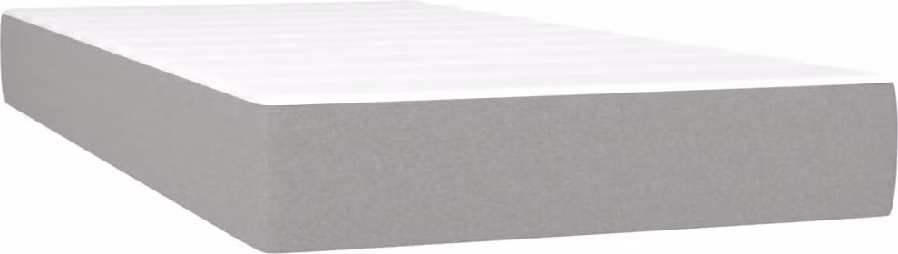 Materasso a Molle Insacchettate Rigidità Media Grigio Chiaro 100x200x20 cm