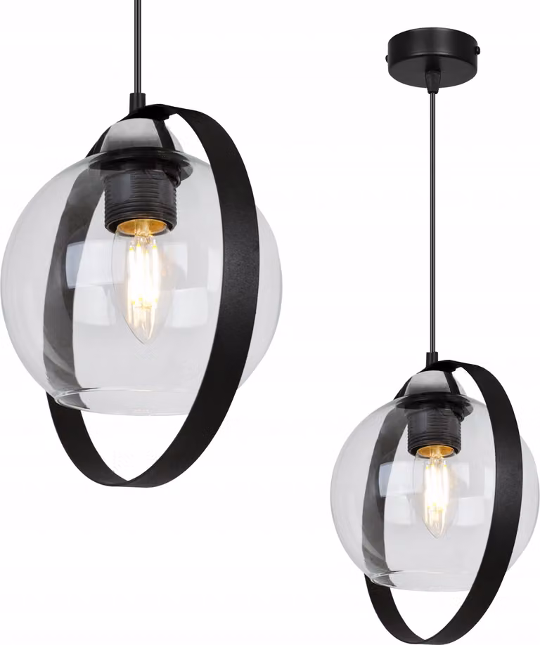 Moderna Lampada A Sospensione Con Anello In Vetro