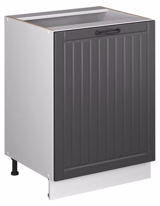 Mobiletto base cucina Vicco Fame-Line Grigio scuro/Bianco 60 cm 1 anta senza piano di lavoro, Model 65129
