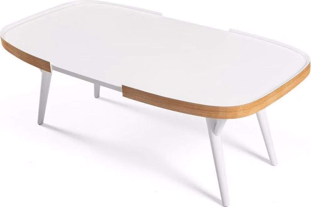 Holz Weiß Couchtisch Wohnzimmer Designer Modern Einrichtung Stil