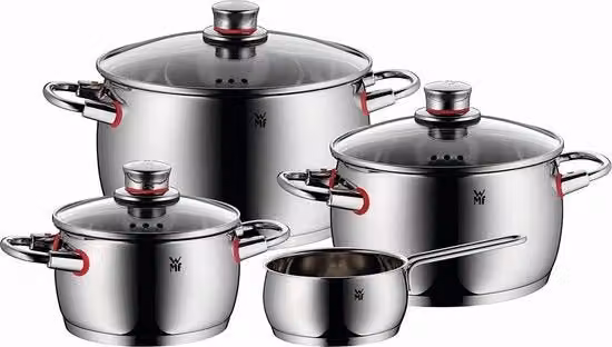 Set di pentole con coperchi 4 parti - duraturo - set di pentole da cucina di lusso - alta qualità - facile da pulire.