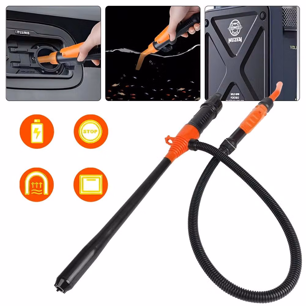 Pompa carburante per veicoli - Pompa per liquidi - Filtro - Erogatore con controllo del flusso - Adatto per carburante e liquidi non potabili