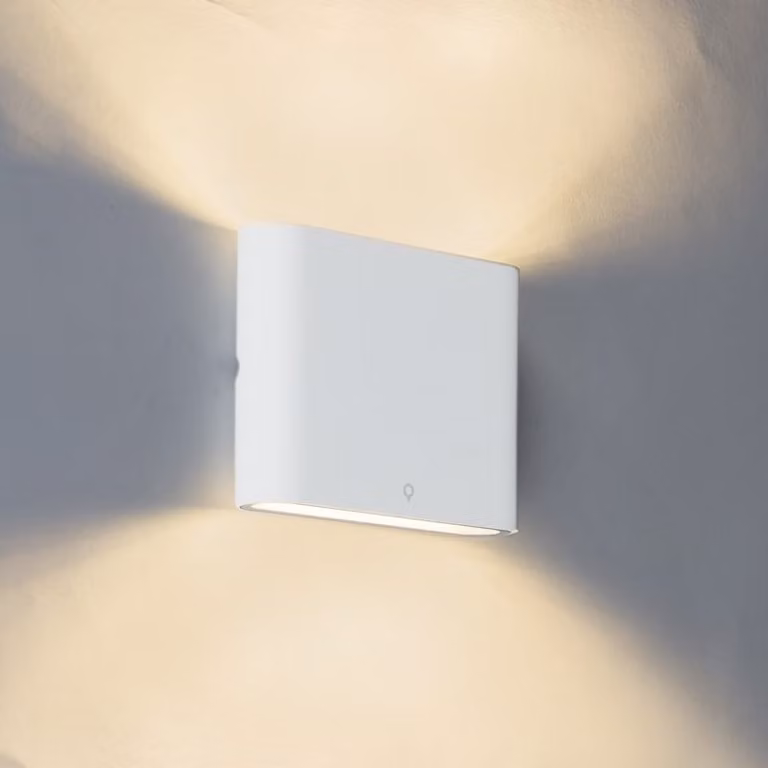 Moderna lampada da esterno bianca, 11,5 cm, con batteria LED inclusa