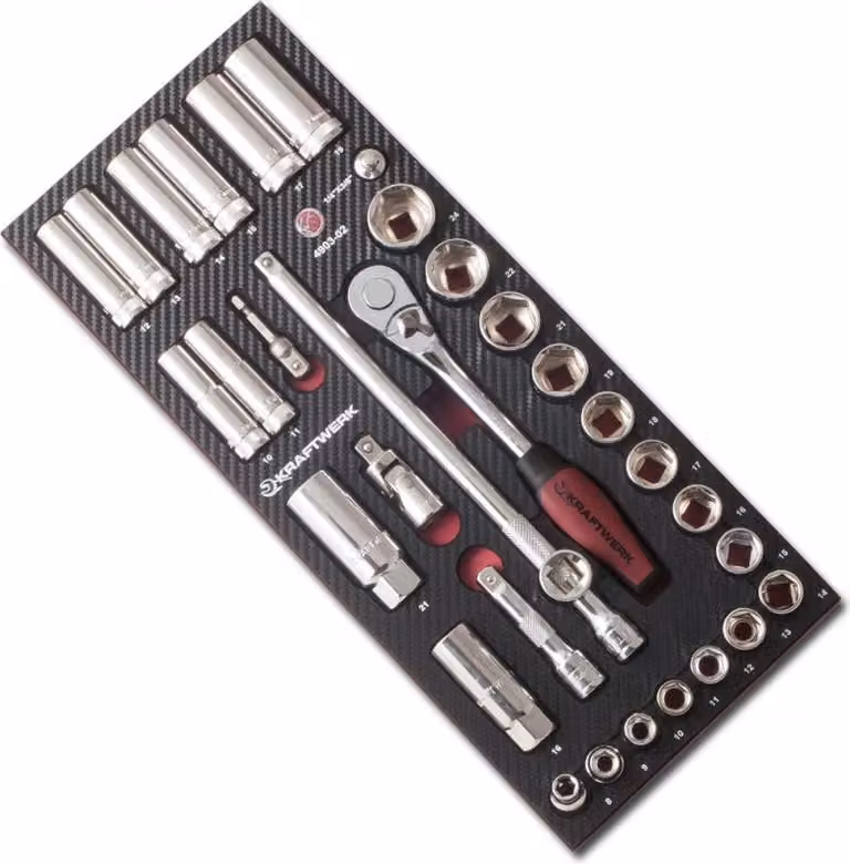 Set di chiavi a bussola Kraftwerk EVA3 3/8" 32 pezzi