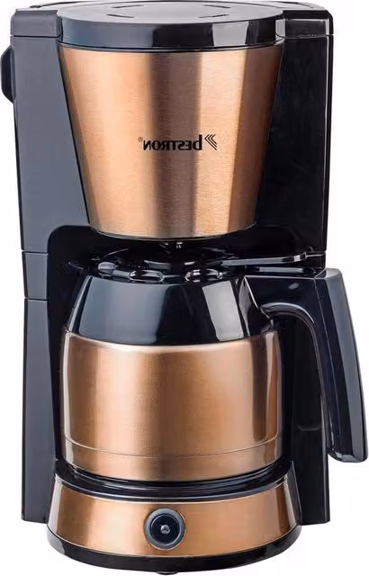 Caffettiera elettrica Bestron con caraffa termica, 900W, disponibile in argento o bronzo