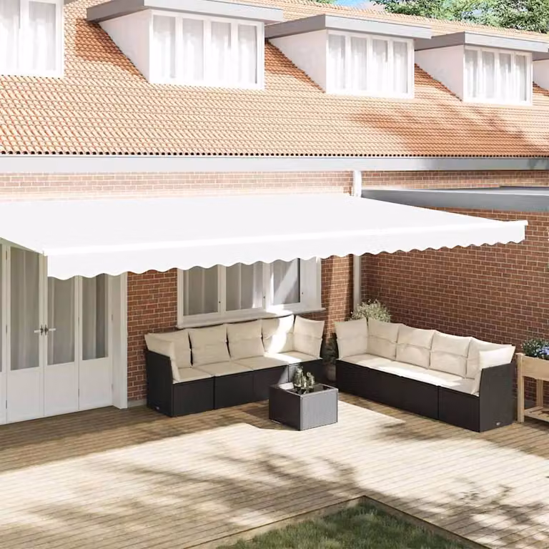 Volante di ricambio per tenda da sole, lunghezza 6 metri, colore bianco, materiale: poliestere