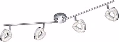 Faretti su Barra LED Trio Leuchten GD Trio con 4 Spot e Diffusore Triangolare Cromato – 1