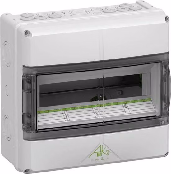 Quadro di distribuzione da parete Spelsberg bianco con 14 posti