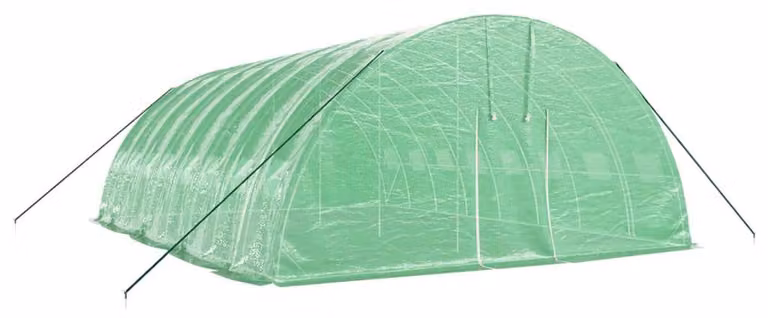 Struttura in acciaio Tuinkas - 8x6x2,85 metri - Polietilene verde - Per la protezione delle piante