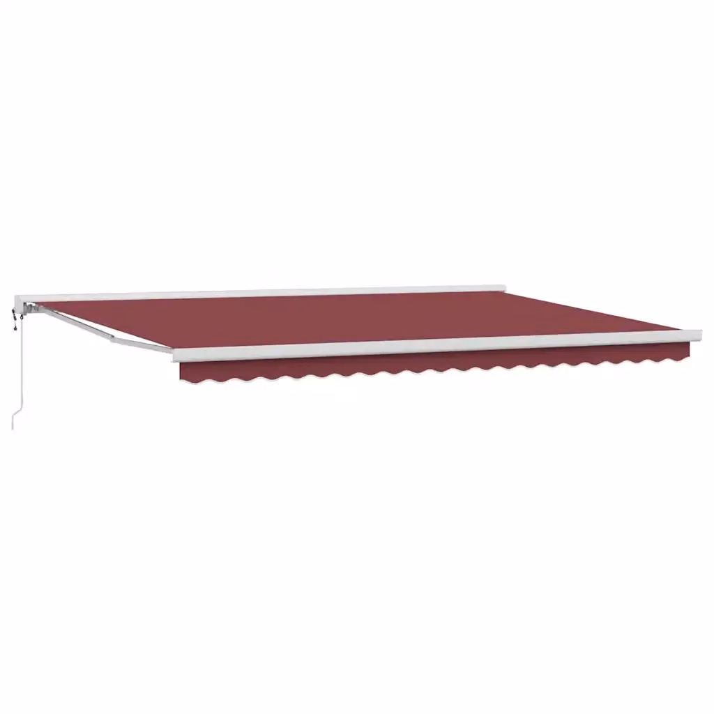 Tenda da Sole Retrattile Automatica vidaxl con Motore, Colore Rosso e Bianco, L: 500 cm, P: 300 cm – 2