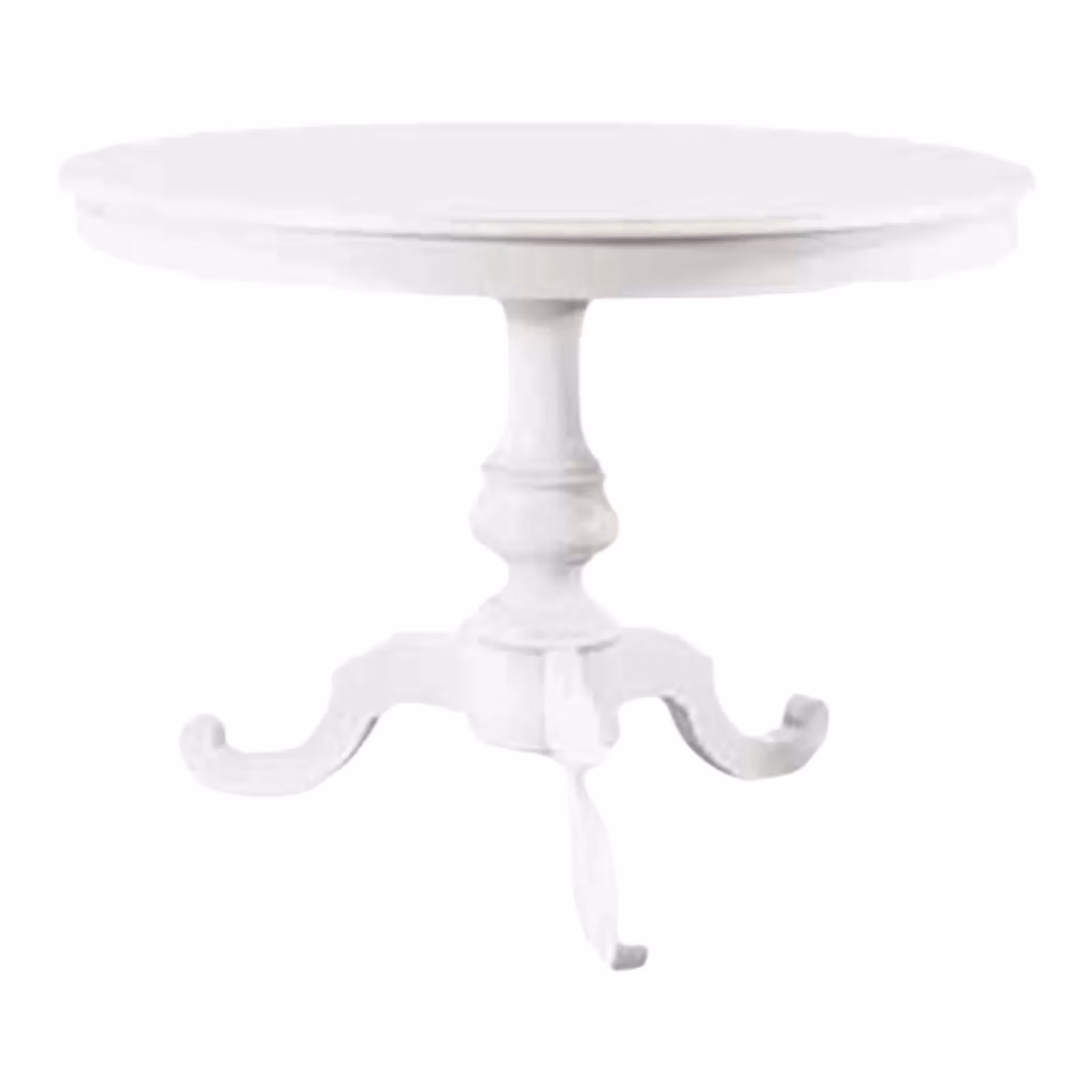 Tavolo rotondo estensibile stile arte povera Mobili2G colore bianco opaco Diametro: 100 cm, Allunga: 40 cm – 2