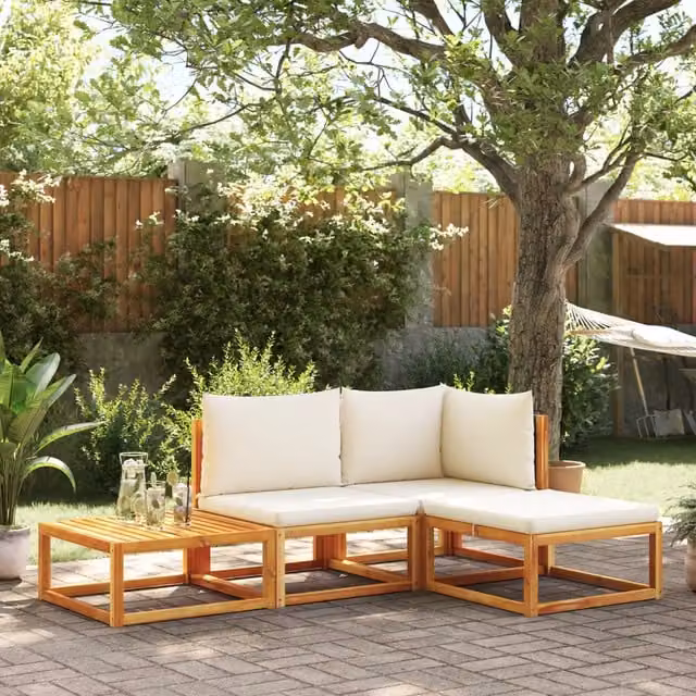 Set di divani da giardino 4 pz con cuscini in legno di acacia 3278870