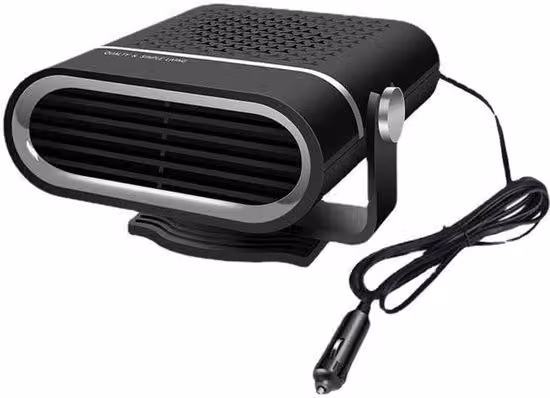 Riscaldatore per auto a 360 gradi con funzione sbrinante, 12V 150W, riscaldatore per l'abitacolo dell'auto, colore nero