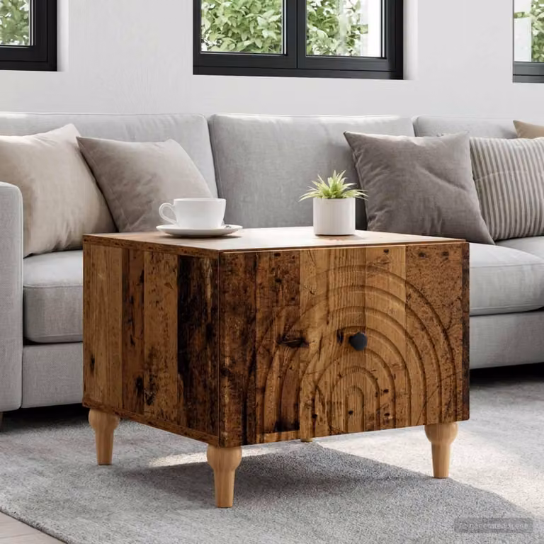 Maison Exclusive - Tavolino con cassetti in legno di recupero 49 x 50 x 40 cm, materiale a base di legno