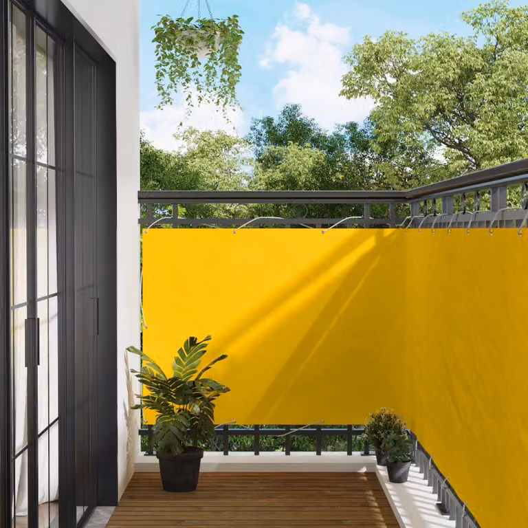 Schermo da balcone Giallo 110 x 800 cm Tessuto Oxford