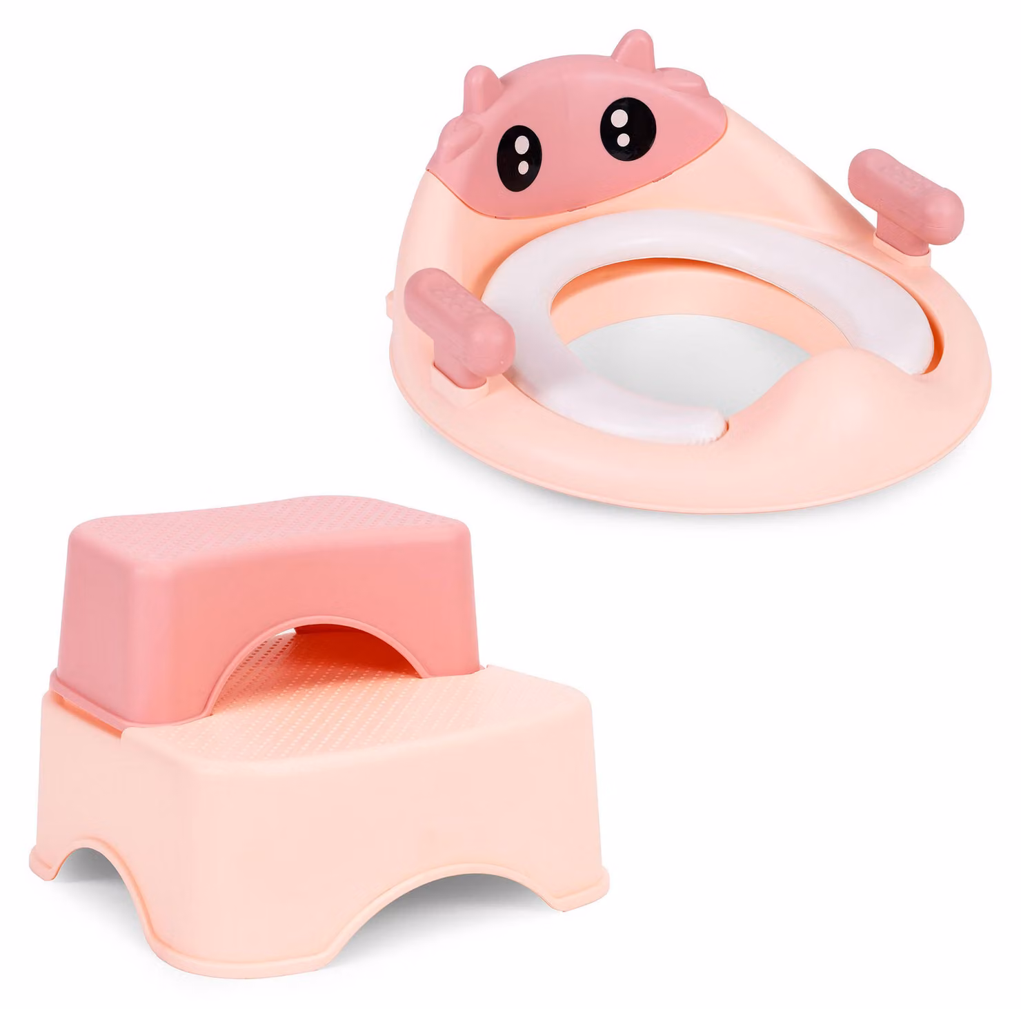 Riduttore per WC con scalini e piattaforma per bambini, rosa, marca ECOTOYS