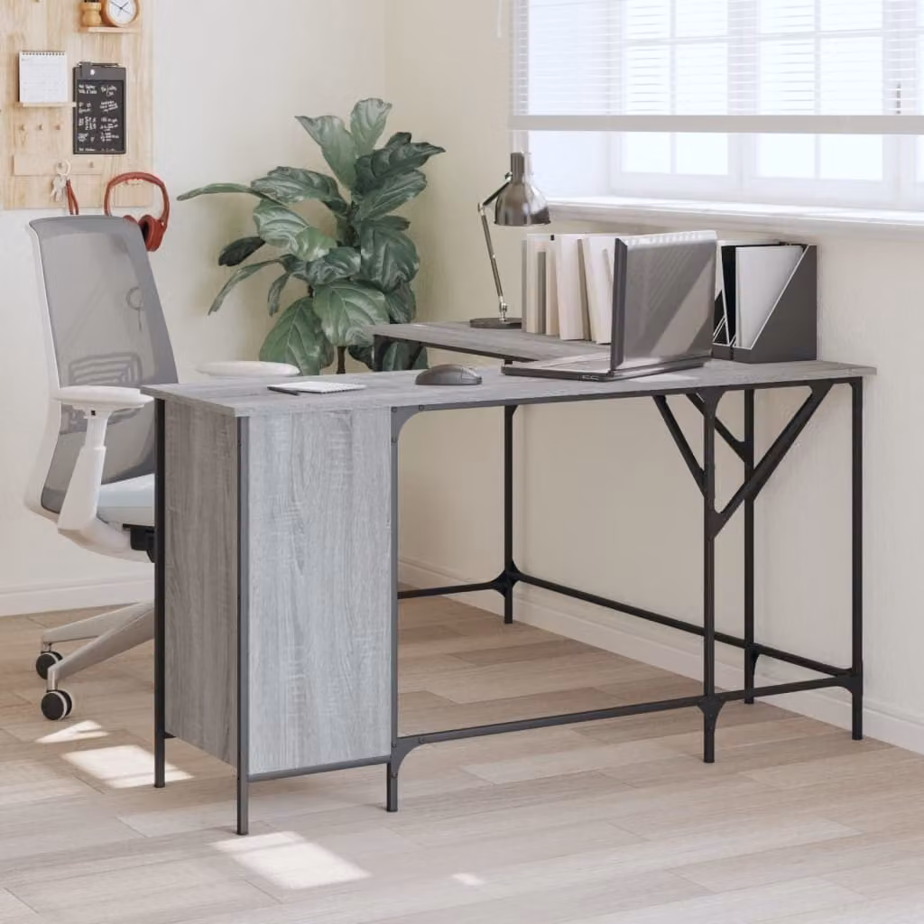 Maison Exclusive - Scrivania Grigio Sonoma 141x141x75 cm Materiale ligneo