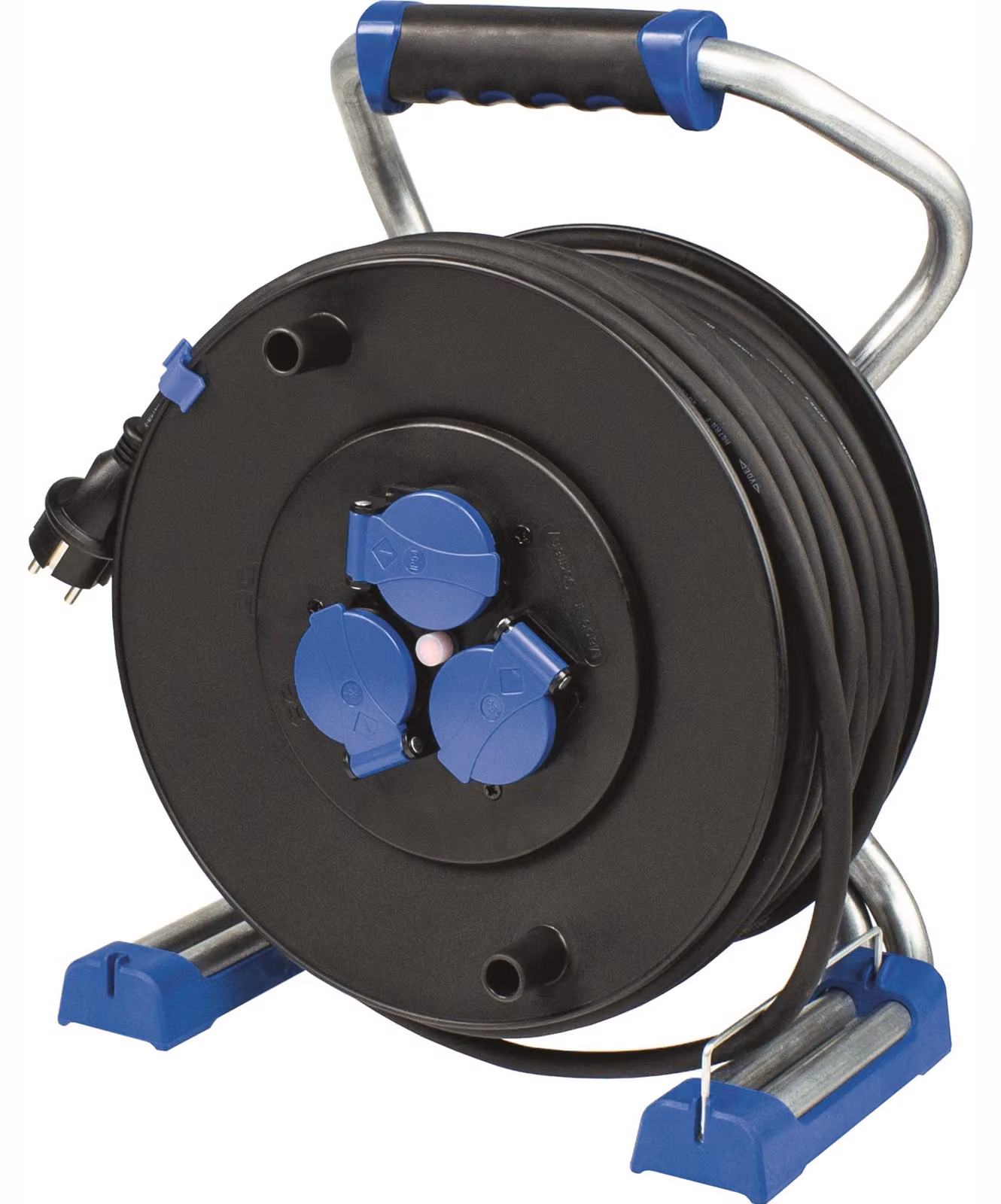 Avvolgicavo in plastica as-Schwabe, cavo di prolunga da 40 m, 3 x 1,5 mm², 230 V, 16 A, IP44