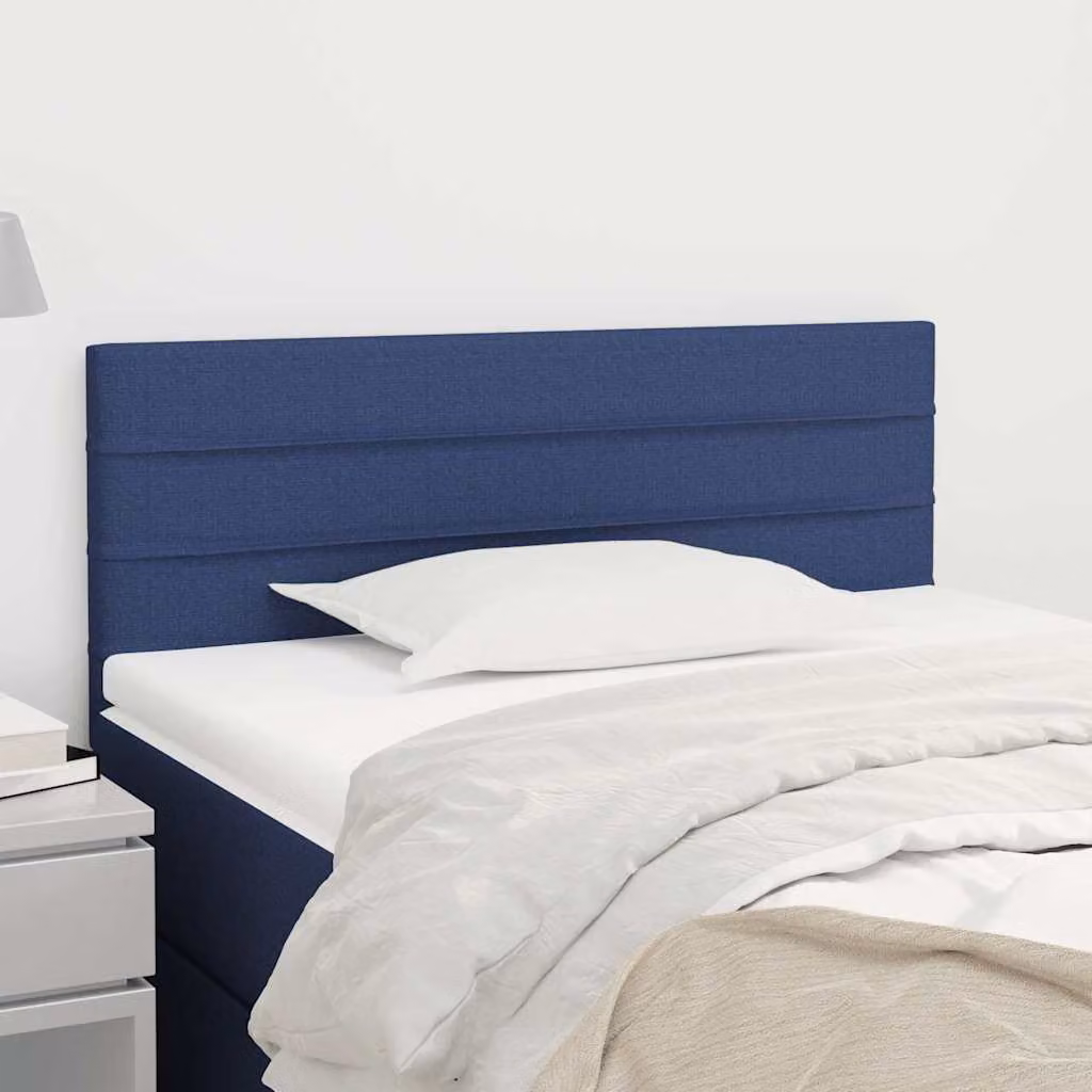 Testiera per letto vidaXL in tessuto blu con struttura in legno L: 100 cm, P: 5 cm, H: 78-88 cm