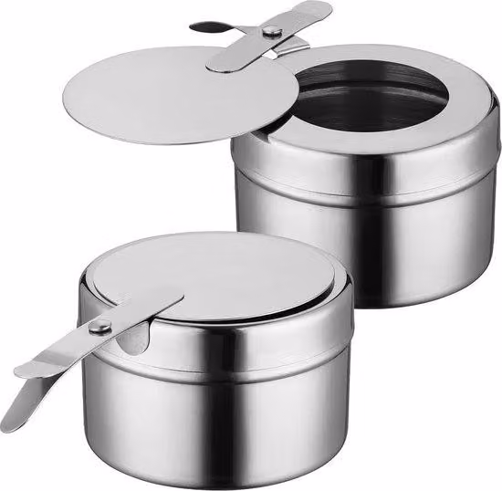 Portabottiglie in acciaio inossidabile con coperchio - Set da 2 pezzi