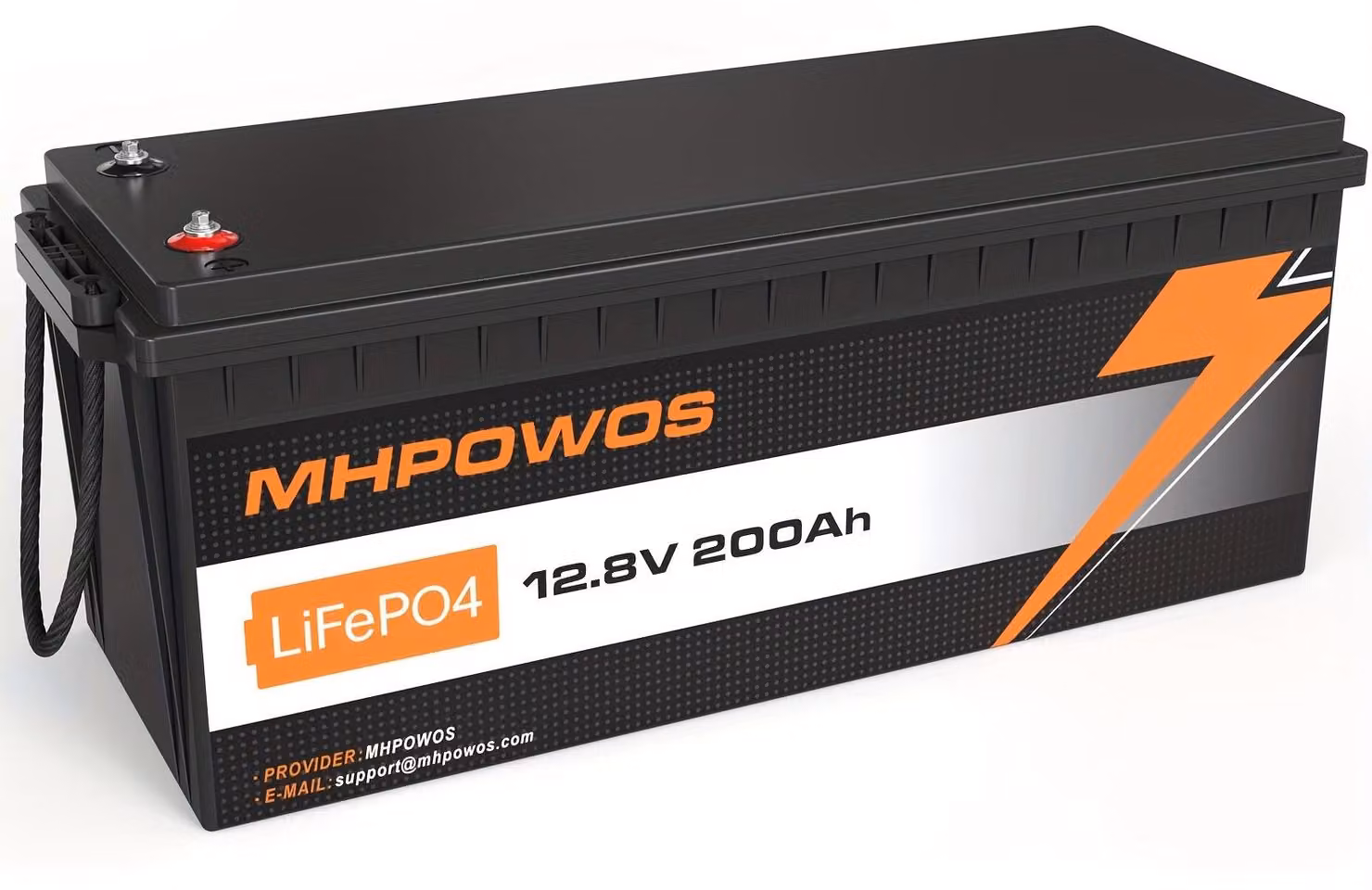 Batteria LiFePO4 - Batteria al litio - Batteria - Accumulo di energia - Batteria per camper - 12,8V 200Ah - Elevata capacità: 2560Wh
