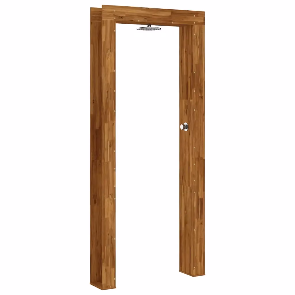 Doccia da esterno Videx Naturale in legno e acciaio inossidabile, colore marrone, L: 226 cm – 2