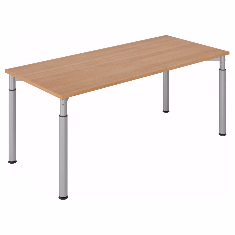 HAMMERBACHER YS19 höhenverstellbarer Schreibtisch nussbaum rechteckig