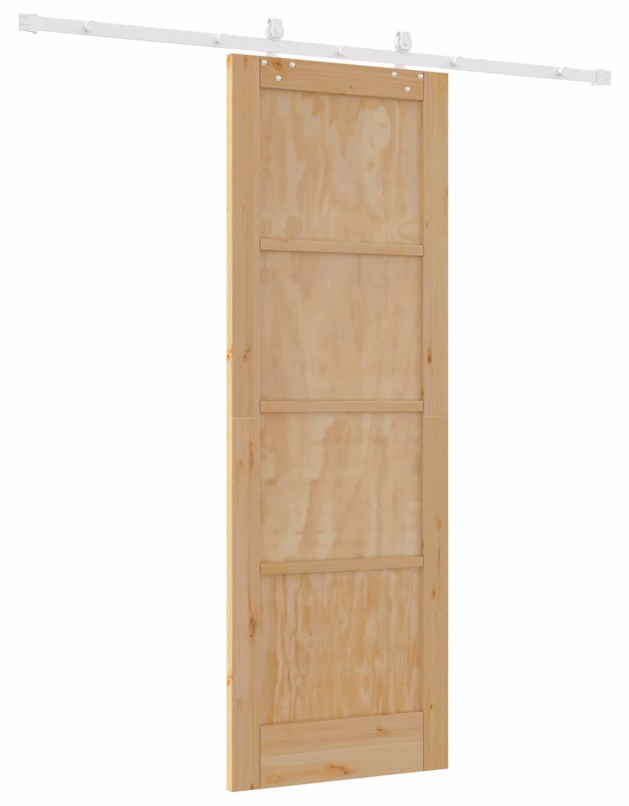 Porta scorrevole Naturale e Bianco 73,5 x 211 cm