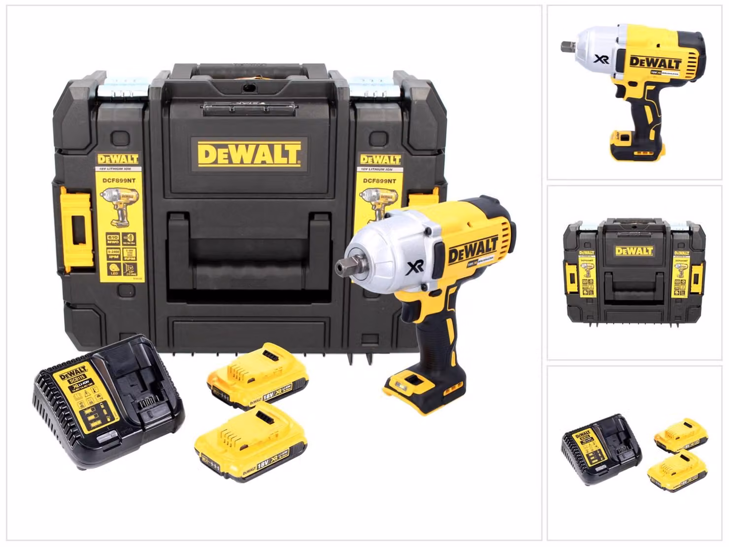 DeWalt DCF 899 D2 Avvitatore ad impulsi a batteria 18V / 950Nm in valigetta TSTAK + 2x Batterie 2,0 Ah + Caricabatterie DCB 115