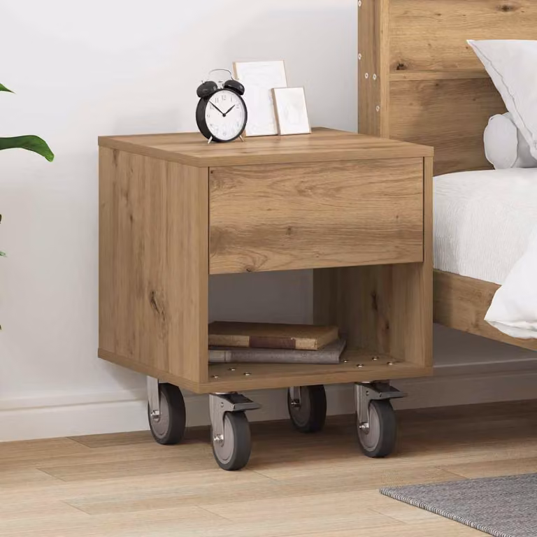 Comodino moderno vidaXL in legno color marrone L/P/H: 40,5 x 40 x 48 cm