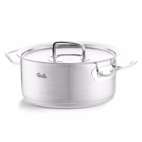 Fissler Original,Profi Collection Pentola per arrosti in acciaio innox 4.6 L, 24 cm, con coperchio in metallo, adatta per fornelli a induzione