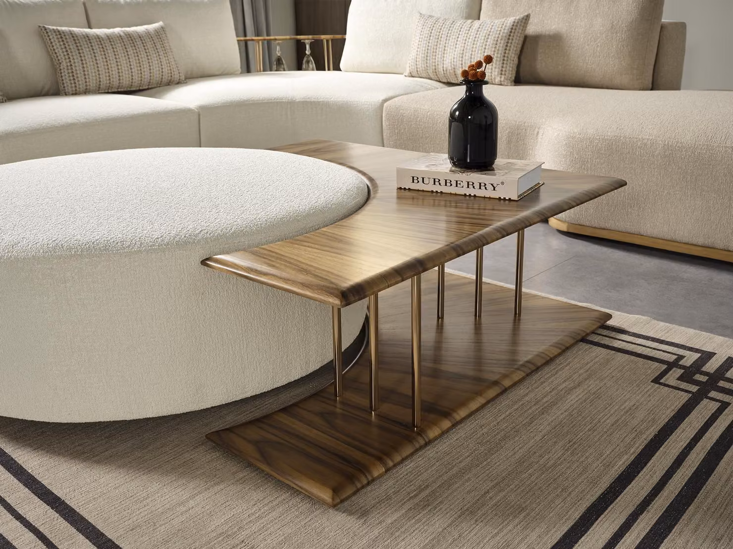 Couchtisch Möbel Luxus Holz Modern Wohnzimmer Design braun
