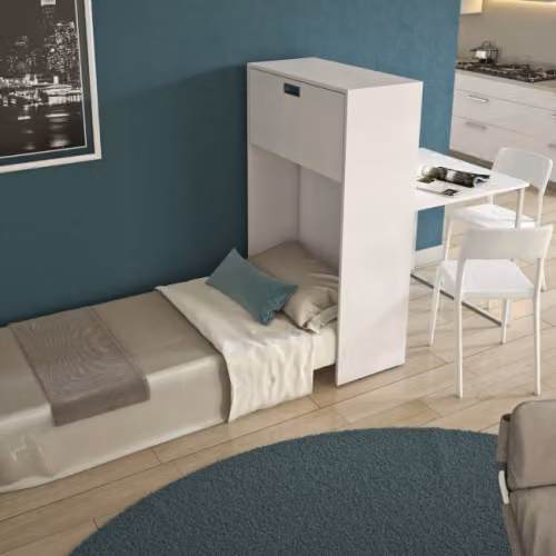 Mobiletto bifacciale trasformabile in letto o tavolo Maconi