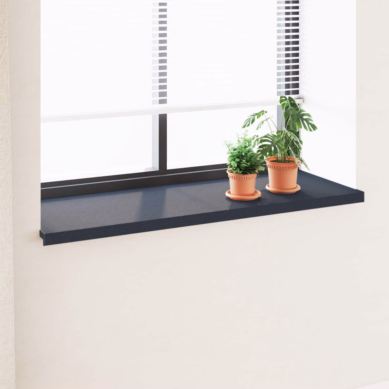 Soglia della finestra vidaXL in PVC con venature del legno, colore antracite